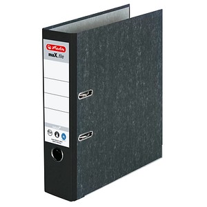 herlitz maX.file nature Ordner schwarz marmoriert Karton 8,0 cm DIN A4 herlitz maX.file nature Ordner schwarz marmoriert Karton 8,0 cm DIN A4