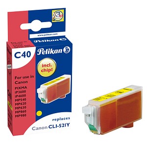 Pelikan C40 gelb Tintenpatrone ersetzt Canon CLI-521 Y Pelikan C40 gelb Tintenpatrone ersetzt Canon CLI-521 Y