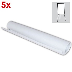 FRANKEN Flipchart-Papier blanko 68,0 x 98,0 cm, 20 Blatt, 5 Blöcke FRANKEN Flipchart-Papier blanko 68,0 x 98,0 cm, 20 Blatt, 5 Blöcke