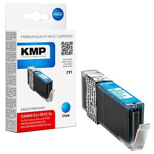 KMP C91 cyan Tintenpatrone ersetzt Canon CLI-551 XL C KMP C91 cyan Tintenpatrone ersetzt Canon CLI-551 XL C