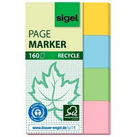 SIGEL RECYCLE Haftmarker farbsortiert 4x 40 Streifen SIGEL RECYCLE Haftmarker farbsortiert 4x 40 Streifen
