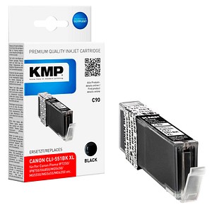KMP C90 schwarz Tintenpatrone ersetzt Canon CLI-551 XL BK KMP C90 schwarz Tintenpatrone ersetzt Canon CLI-551 XL BK