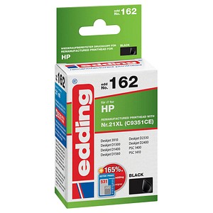 edding EDD-162 schwarz Tintenpatrone ersetzt HP 21XL (C9351AE) edding EDD-162 schwarz Tintenpatrone ersetzt HP 21XL (C9351AE)