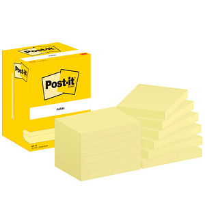 3M Post-it® Haftnotizen Standard 657 gelb 12 Blöcke