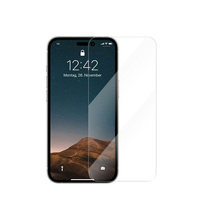 WOODCESSORIES Asahi Glass Premium 2.5D für iPhone 15 15 Pro - Ultrahartes iPhone Schutzglas aus gehä