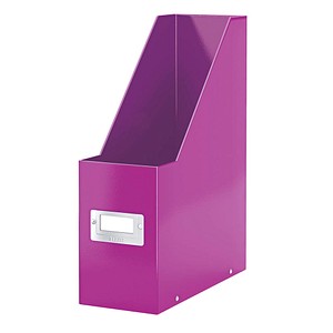 LEITZ Stehsammler Click und Store WOW, A4, Hartpappe, violett Hartpappe mit PP-Folie, Aufbau mittels