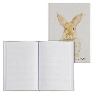 PAGNA Notizbuch Hase DIN A5 punktraster, beige Hardcover 128 Seiten