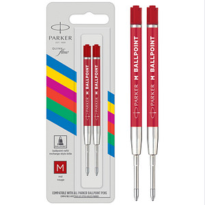 PARKER Kugelschreibermine QUINKflow Basic 2er          M Rot Blister