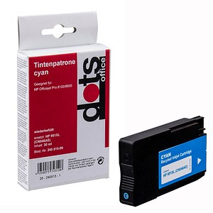 DOTS cyan Druckerpatrone kompatibel zu HP 951XL (CN046AE)