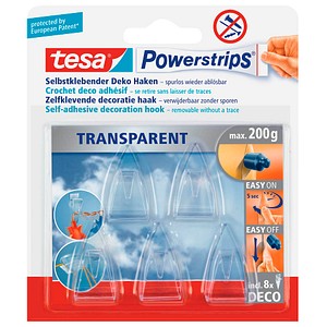 TESA Powerstrips transparent Deco-Haken