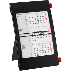 NEUTRAL Tischkalender Drehkalender 2021/2022 schwarz/rot