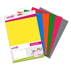 PLOTTIX PremiumFlex Aufbügelfolie 6 St. farbsortiert Flex-Folie 20,0 x 30,0 cm,  6 S; 1 Pack = 6 St.