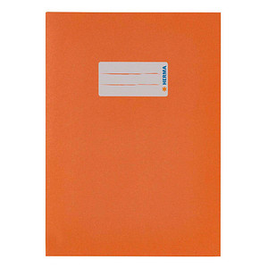 HERMA Heftschoner Recycling, DIN A5, aus Papier, orange mit Beschriftungsetikett, 100 % Altpapier -