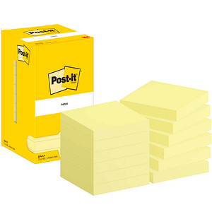 3M Post-it® Haftnotizen Standard 654 gelb 12 Blöcke