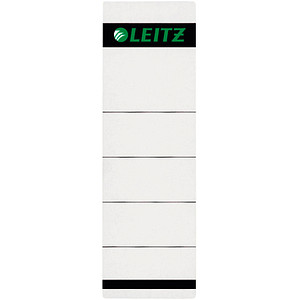 LEITZ Ordnerrücken-Etikett, 61 x 192 mm, kurz, breit, grau passend für LEITZ Standard- und Hartpappe
