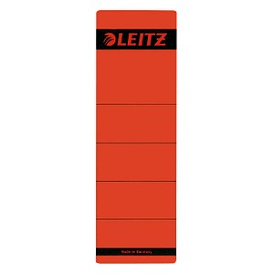 LEITZ Ordnerrücken-Etikett, 61 x 192 mm, kurz, breit, rot passend für LEITZ Standard- und Hartpappe-