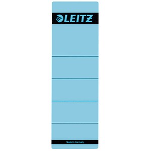 LEITZ Ordnerrücken-Etikett, 61 x 192 mm, kurz, breit, blau passend für LEITZ Standard- und Hartpappe