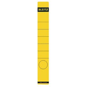 LEITZ Ordnerrücken-Etikett, 39 x 285 mm, lang, schmal, gelb passend für LEITZ Standard- und Hartpapp