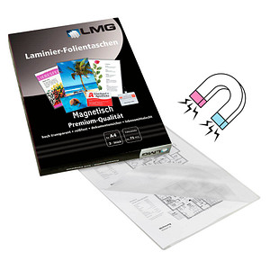 LMG 3 LMG Magnetic Pouches Laminierfolien glänzend für A4 75 micron; 1 Pack = 3 St.