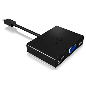 RAIDSONIC Adapter IcyBox IB-DK4032-CPD USB 3.0 B -> USB3.0/VGA/USB C retail