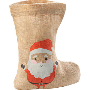 FOLIA 10 folia Nikolausbeutel Weihnachtsmann Stiefel; 1 Pack = 10 St.