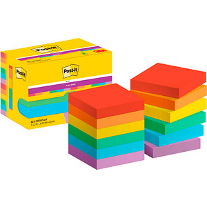 3M Post-it® Playful Haftnotizen extrastark farbsortiert 12 Blöcke