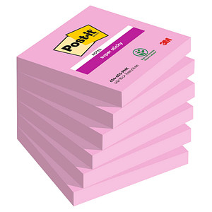 3M Post-it® Super Sticky Haftnotizen extrastark pink 6 Blöcke