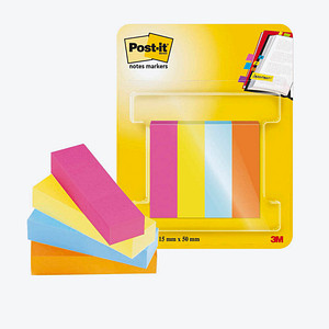 3M Post-it® Page Marker Poptimistic Haftmarker farbsortiert 4x 50 Streifen