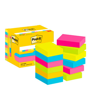 3M Post-it® Energetic Haftnotizen Standard 653TFEN farbsortiert 12 Blöcke