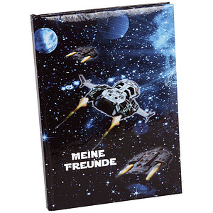 GOLDBUCH Freundebuch Raumschiff ca. DIN A5 liniert, mehrfarbig Softcover 88 Seiten