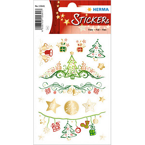 HERMA 15 HERMA Aufkleber Weihnachtsmotive; 1 Pack = 15 St.