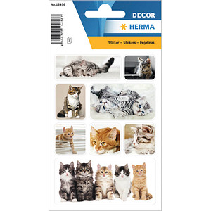 HERMA 24 HERMA Aufkleber Katzen; 1 Pack = 24 St.