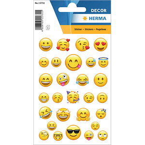 HERMA 87 HERMA Aufkleber Smiley; 1 Pack = 87 St.