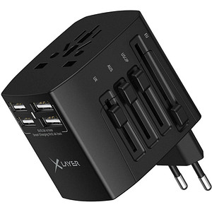 XLAYER Internationaler Reisestecker weltweit black (219632)