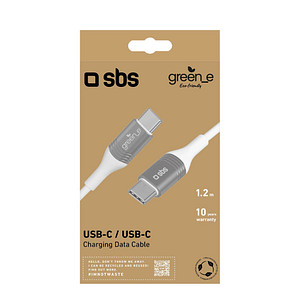 SBS GreenLine USB-C zu USB-C Kabel 1,5m weiß (GRECABLETCTC15W)