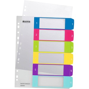 LEITZ 12420000 - Mehrfarben - Polypropylene (PP) - Numerisch - Porträt - A4 (1242-00-00)