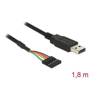 DELOCK USB Kabel Delock TTL 6Pin Pinheader -> A Bu/St 1.80m (5 V)
