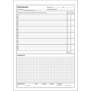 RNK VERLAG RNK-Verlag Ausbildungsnachweis, wöchentliche/monatliche Eintragungen Formularbuch 5051