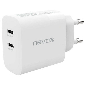 NEVOX 45W Dual USB-C PD-Ladegerät GaN weiß